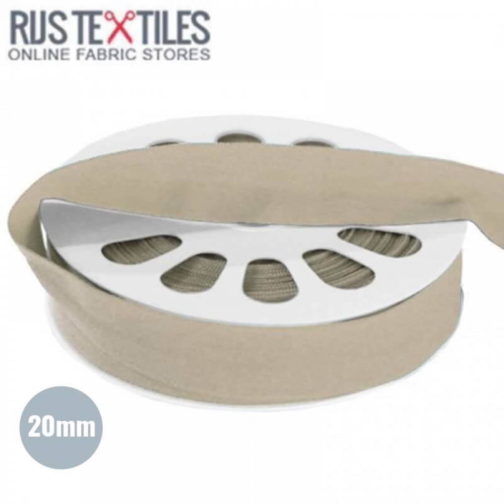 Elastisk Kantebånd Mat Beige 20mm Elastisk Kantebånd Mat Beige 20mm