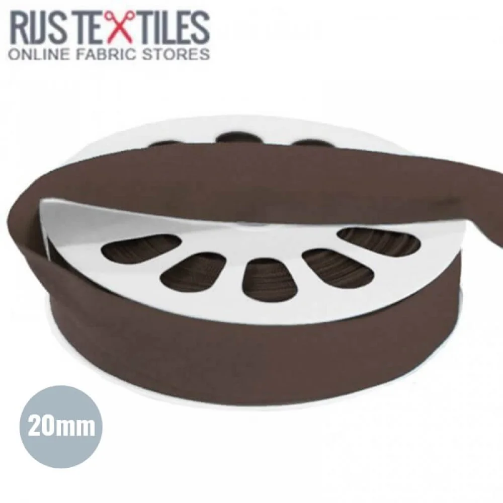 Ruban De Bordage Élastique Mat Brun 20mm