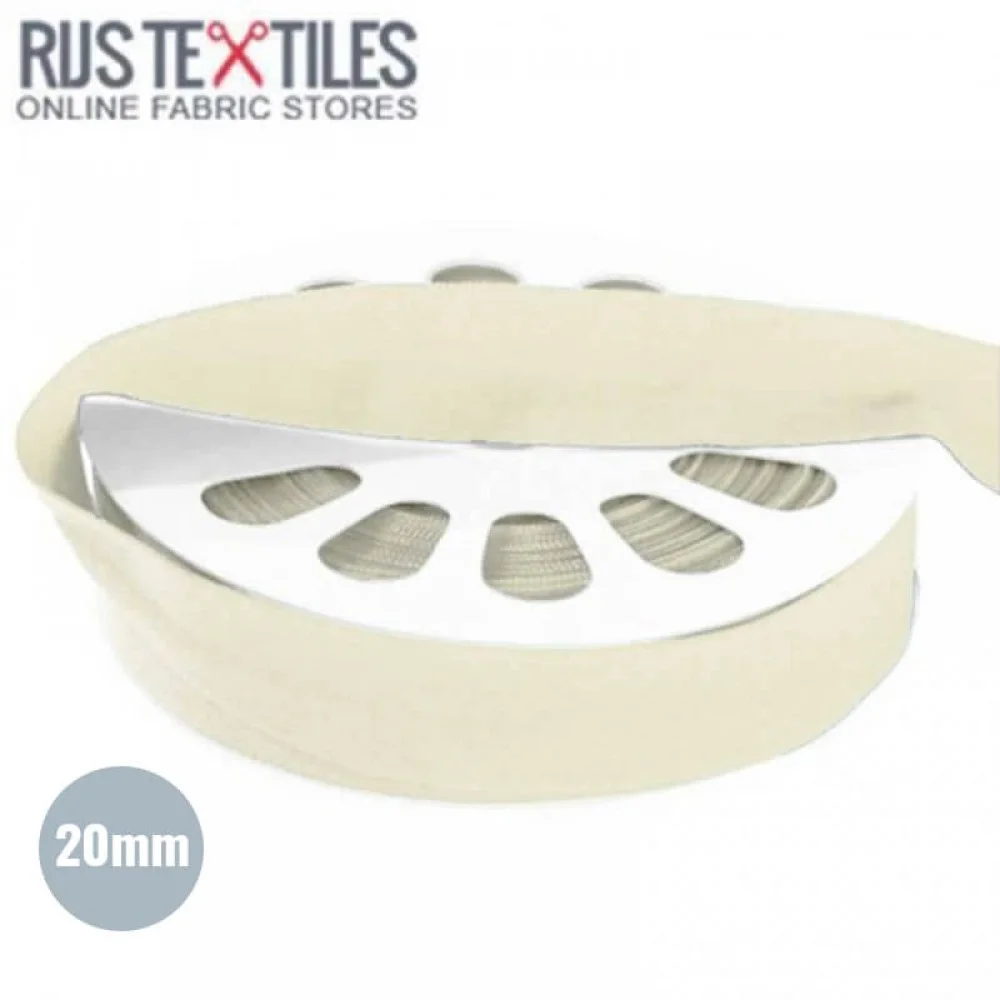 Ruban De Bordage Élastique Mat Crème 20mm