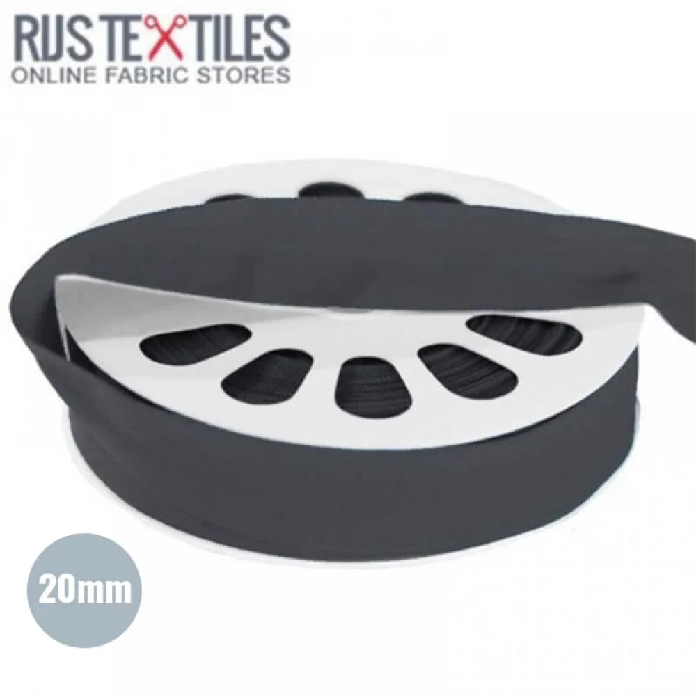 Elastic Edging Ribbon Mat Dark Grey 20mm