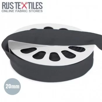 Elastic Edging Ribbon Mat Dark Grey 20mm Elastic Edging Ribbon Mat Dark Grey 20mm