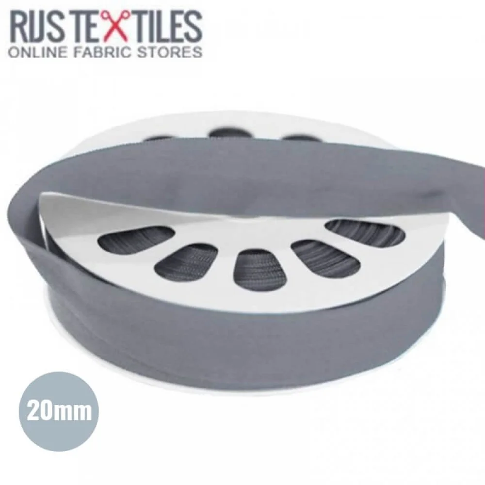 Ruban De Bordage Élastique Mat Gris 20mm