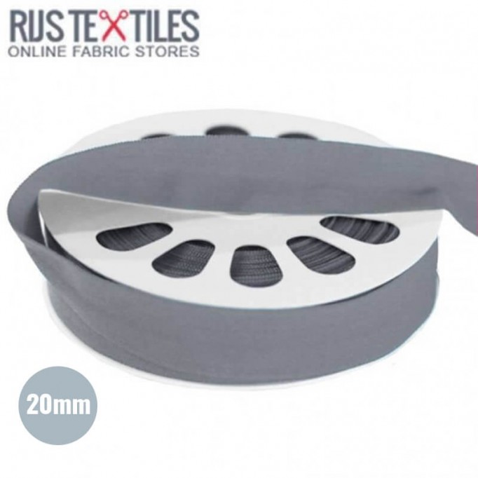 Ruban De Bordage Élastique Mat Gris 20mm - (Biais Élastique)