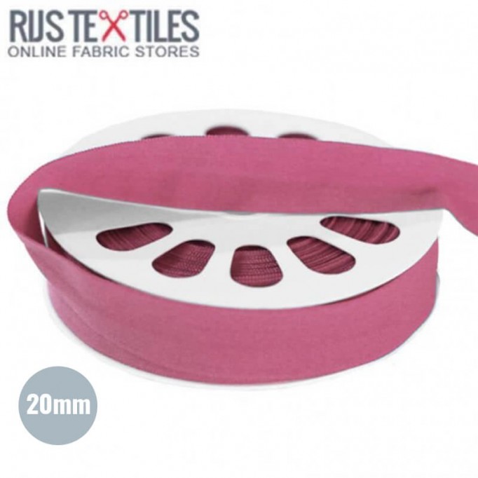 Elastisches Einfassband Matt Hell Mauve 20mm - (Schrägband Elastisch)
