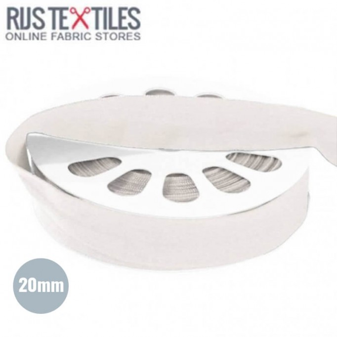 Ruban De Bordage Élastique Mat Écru 20mm  - (Biais Élastique)
