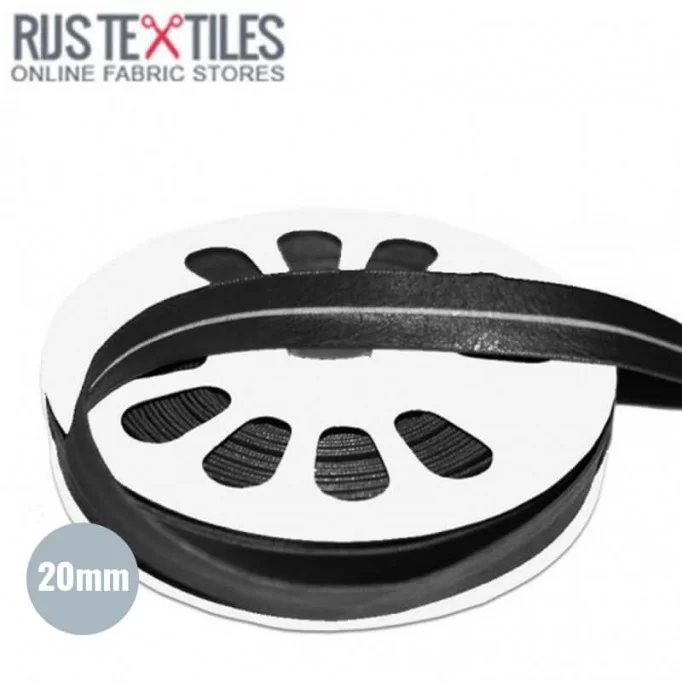 Nastri In Sbieco Di Finta Pelle Nero 20mm - (Nastri)