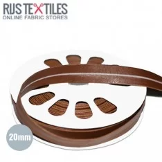 Bias Binding Imitation Leather Brown 20mm Bias Binding Imitation Leather Brown 20mm