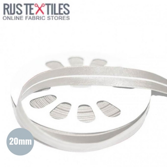 Biais Plié Simili Cuir Écru 20mm - (Rubans)