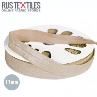 Elastisches Einfassband Beige 17mm - (Bänder & Borten)