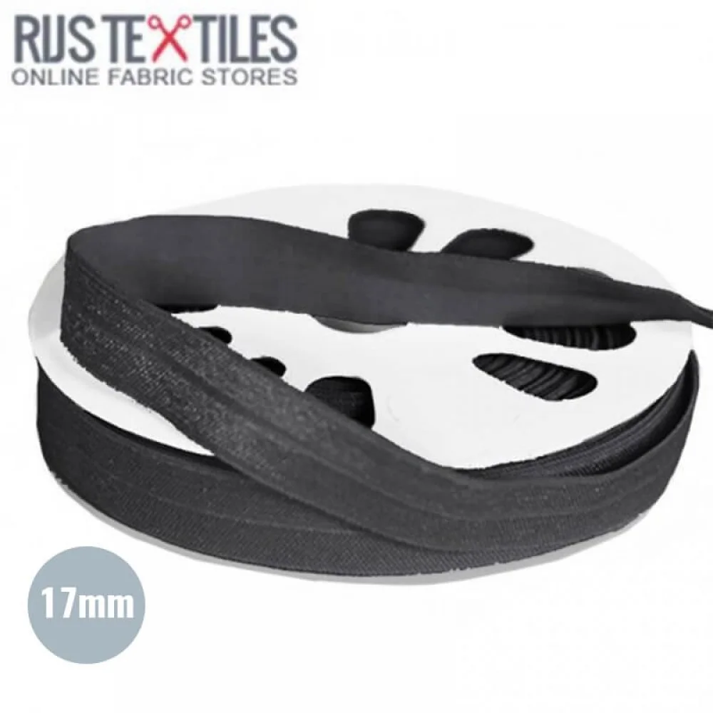 Elastisches Einfassband Dunkelgrau 17mm