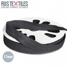 Elastic Edging Ribbon Dark Grey 17mm