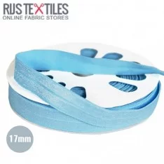 Elastisk Kantebånd Lys Aqua 17mm