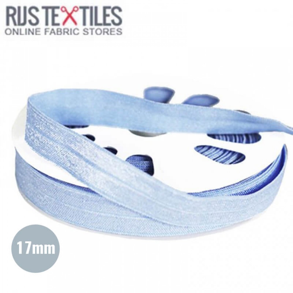 Nastro In Sbieco Elastico Blu Chiaro 17mm