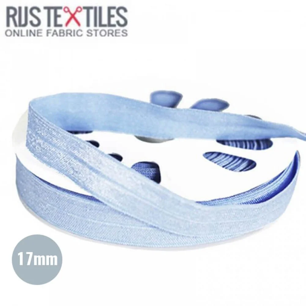 Elastisches Einfassband Hell Blau 17mm