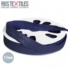 Elastic Edging Ribbon Navy 17mm