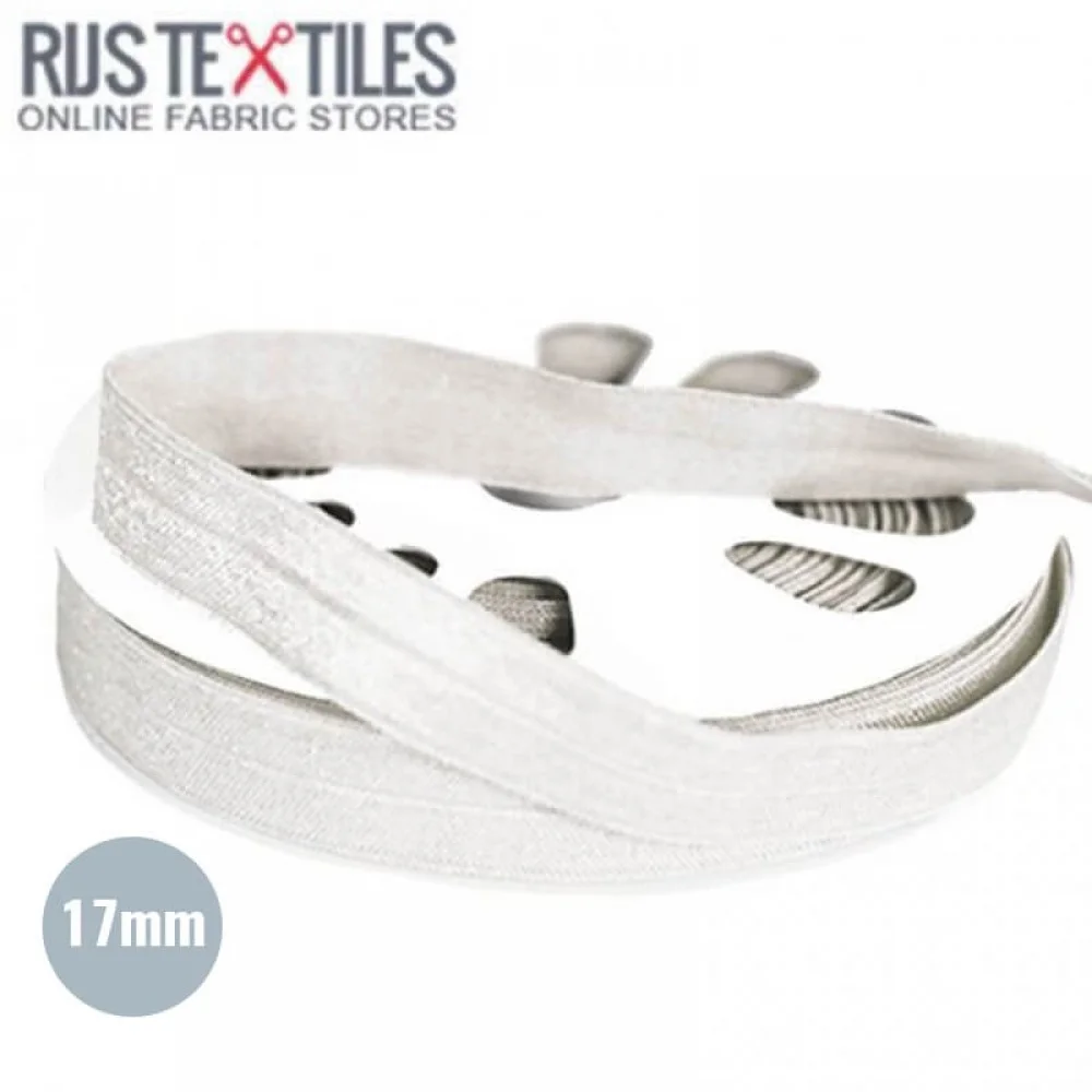 Elastisches Einfassband Ecru 17mm