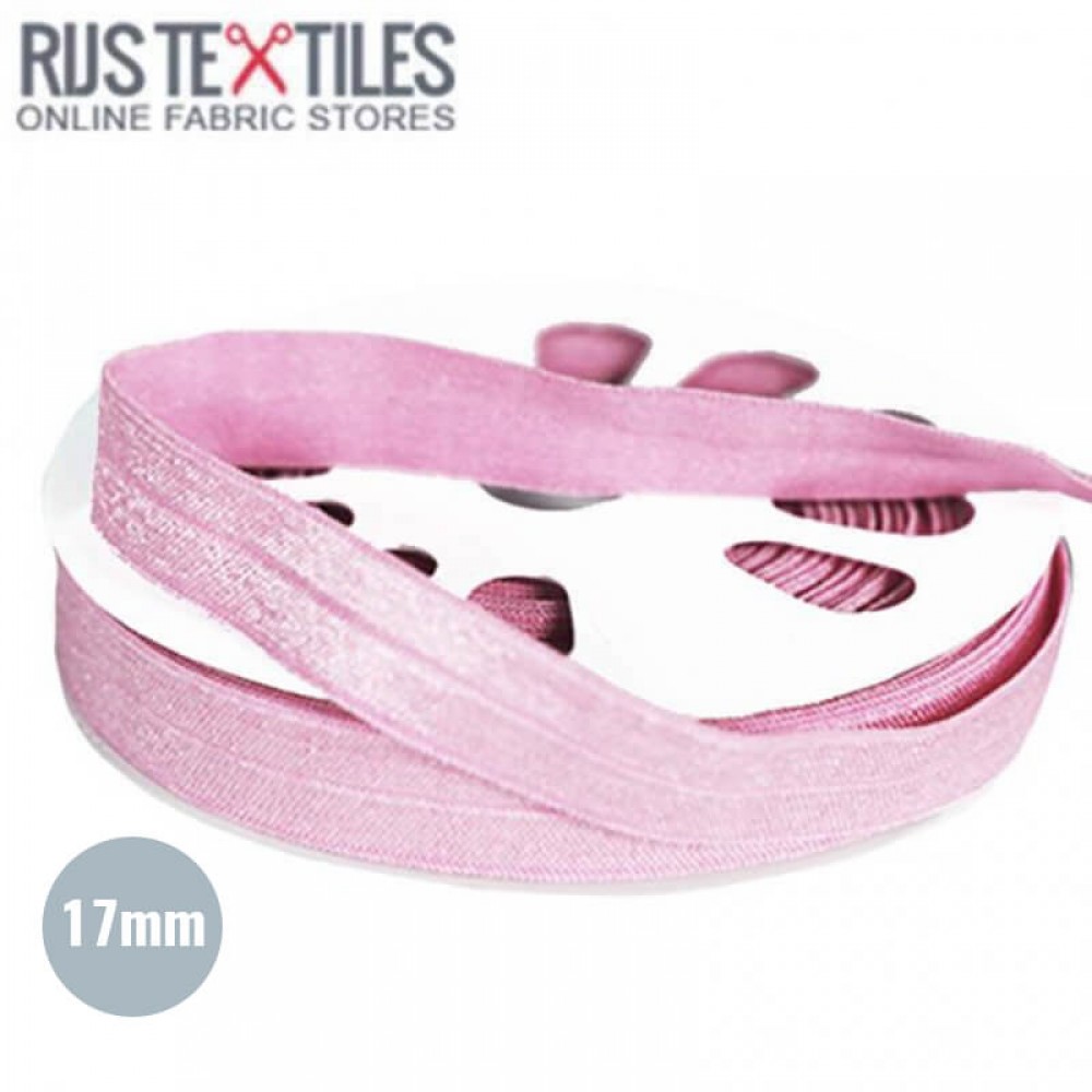 Nastro In Sbieco Elastico Rosa 17mm