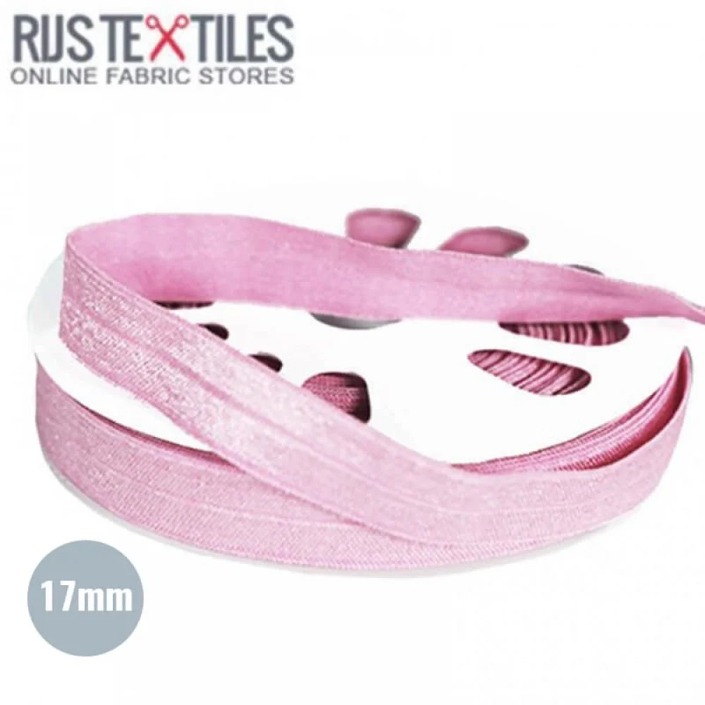 Elastisches Einfassband Rosa 17mm