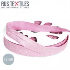 Elastisk Kantebånd Pink 17mm