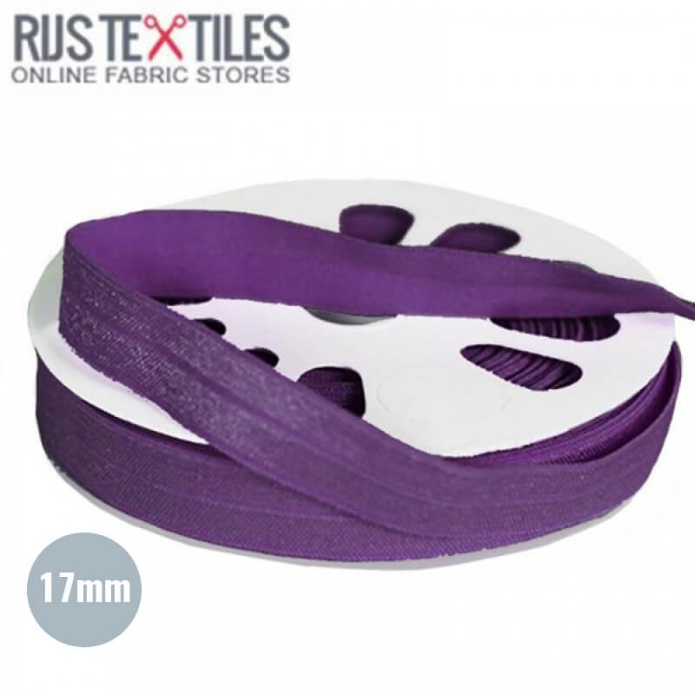 Nastro In Sbieco Elastico Viola 17mm
