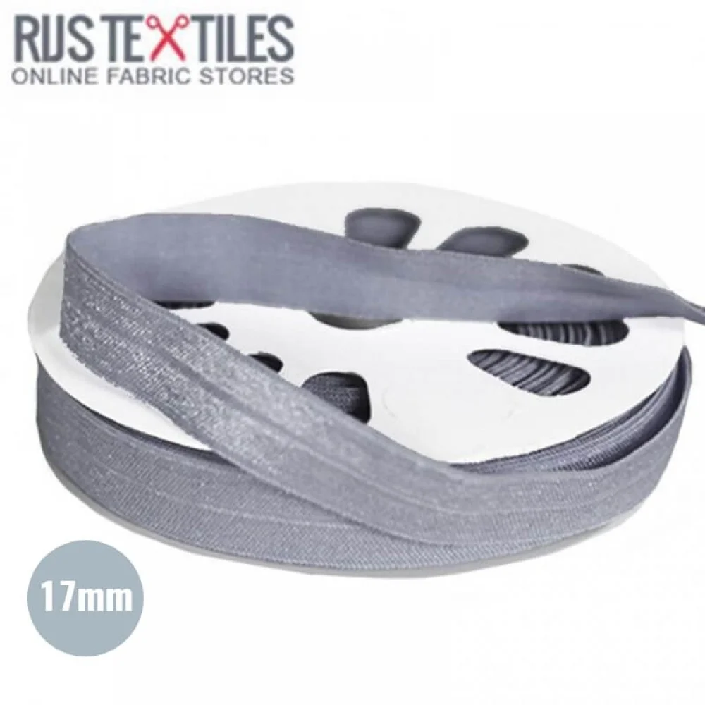Elastisches Einfassband Stahlgrau 17mm