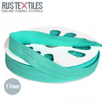 Biaisband Elastisch Turquoise 17mm