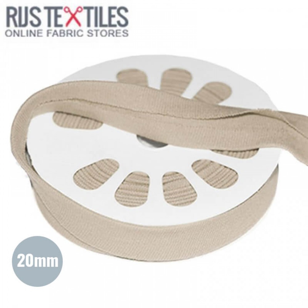 Skråbånd Jersey Beige 20mm Skråbånd Jersey Beige 20mm