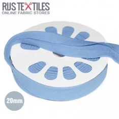Nastro In Sbieco Jersey Blu 20mm