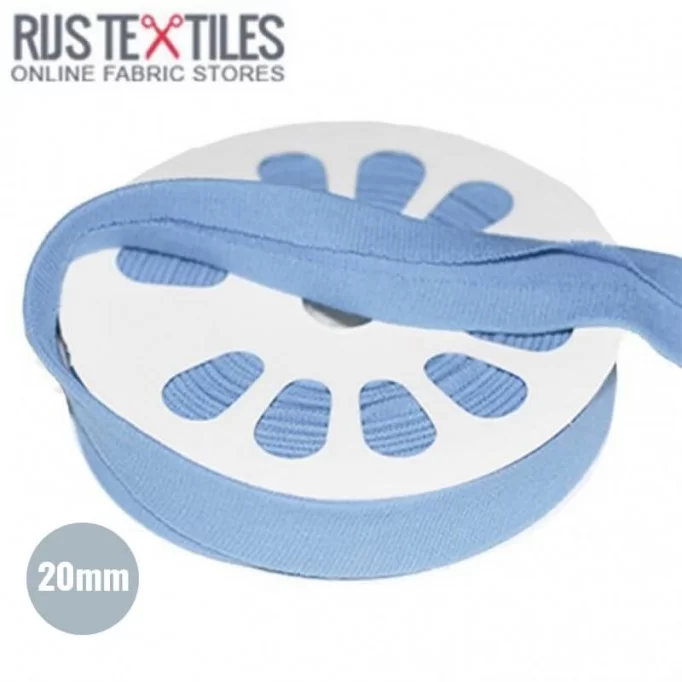Biais En Jersey Bleu 20mm  - (Rubans)
