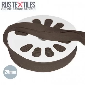 Skråbånd Jersey Brun 20mm