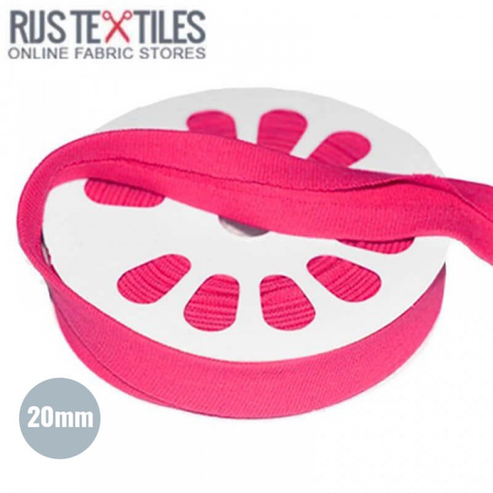 Skråbånd Jersey Fuchsia 20mm