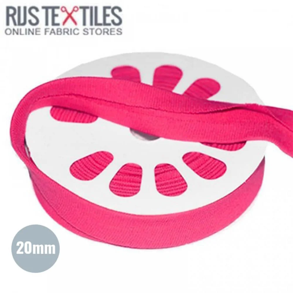 Skråbånd Jersey Fuchsia 20mm