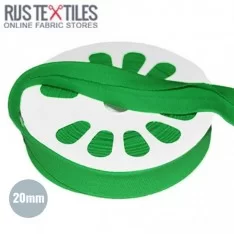 Nastro In Sbieco Jersey Verde Erba 20mm