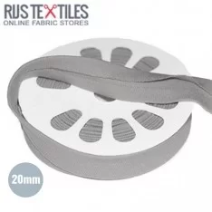 Nastro In Sbieco Jersey Grigio 20mm