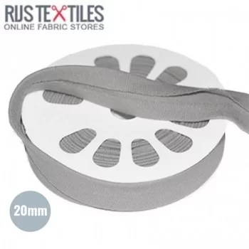 Skråbånd Jersey Grå 20mm