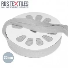 Nastro In Sbieco Jersey Grigio Chiaro 20mm
