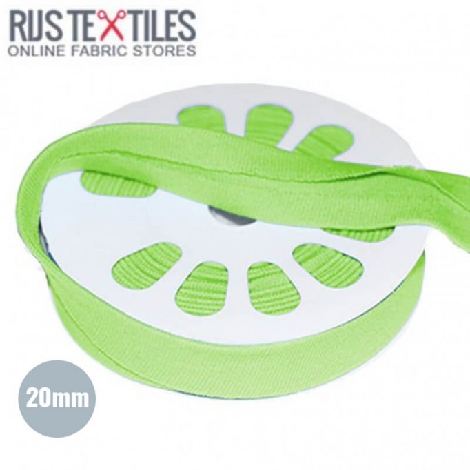 Nastro In Sbieco Jersey Lime 20mm - (Nastri)