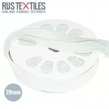 Skråbånd Jersey Råhvid 20mm