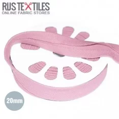 Nastro In Sbieco Jersey Rosa Antico 20mm 