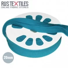 Nastro In Sbieco Jersey Petrolio Blu 20mm