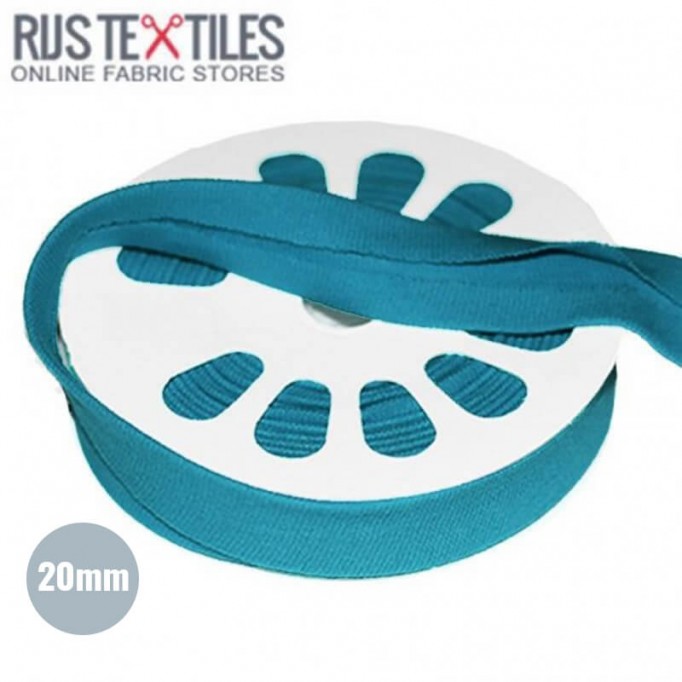 Biais En Jersey Essence Bleu 20mm  - (Rubans)