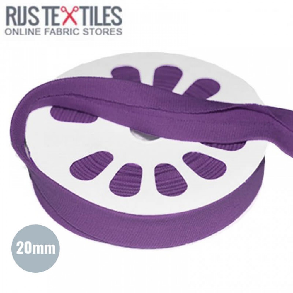 Skråbånd Jersey Violet 20mm