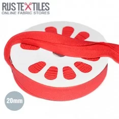 Nastro In Sbieco Jersey Rosso 20mm