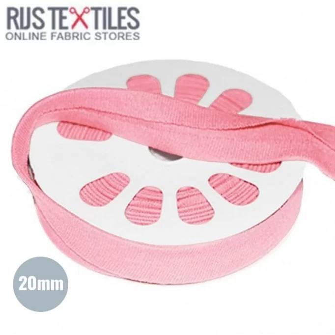Nastro In Sbieco Jersey Rosa Salmone 20mm  - (Nastri)