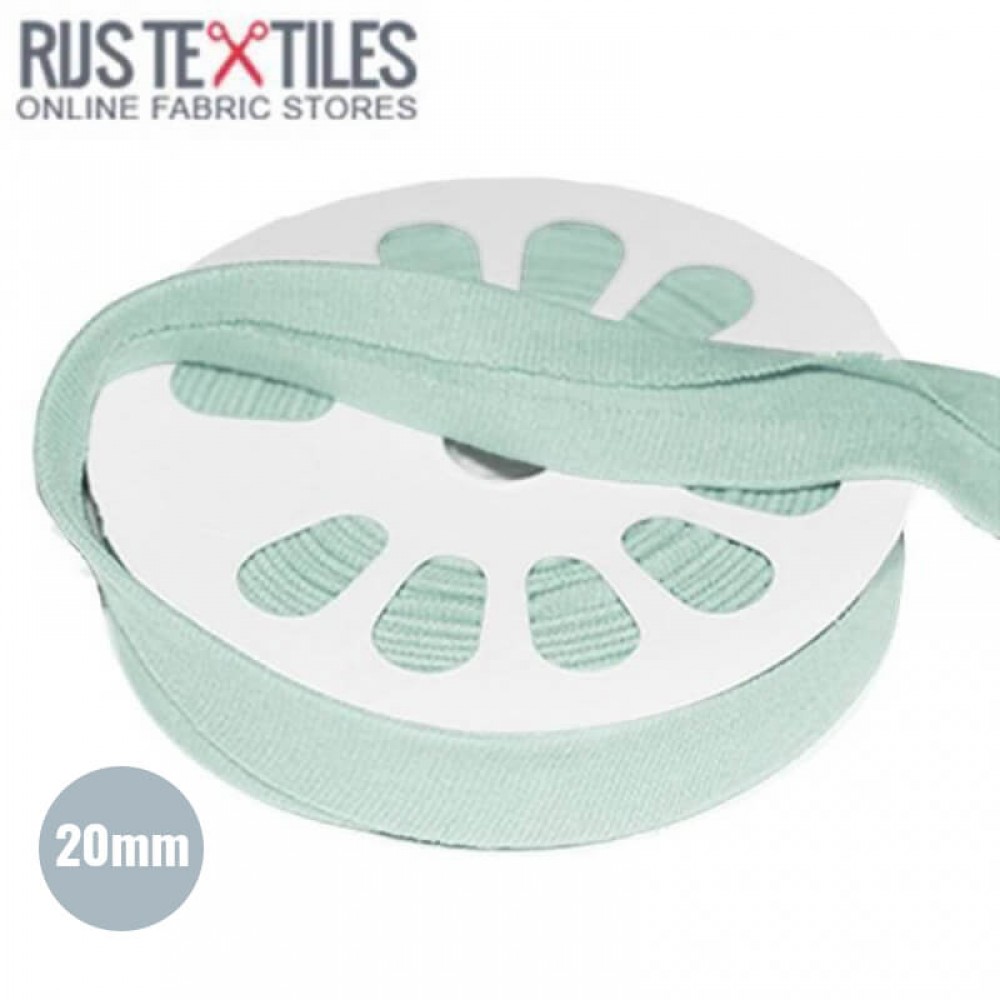 Nastro In Sbieco Jersey Verde Mare 20mm Nastro In Sbieco Jersey Verde Mare 20mm