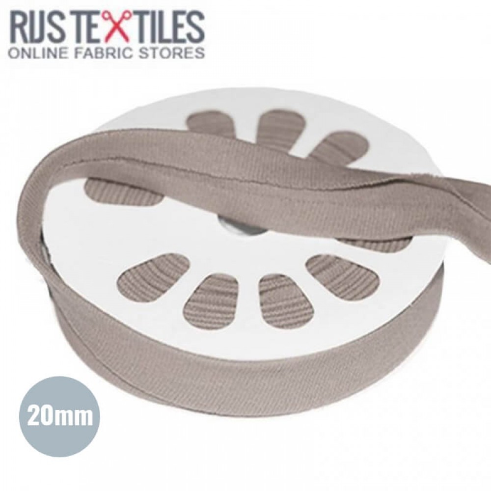 Skråbånd Jersey Taupe 20mm Skråbånd Jersey Taupe 20mm