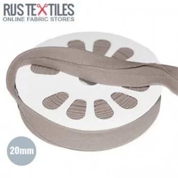 Skråbånd Jersey Taupe 20mm