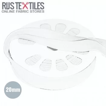 Skråbånd Jersey Hvid 20mm