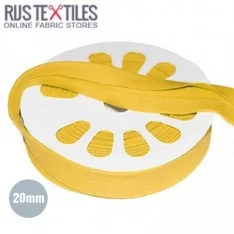 Nastro In Sbieco Jersey Giallo 20mm