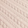 Tissu Jersey Matelassé à Motif Torsade Beige Clair